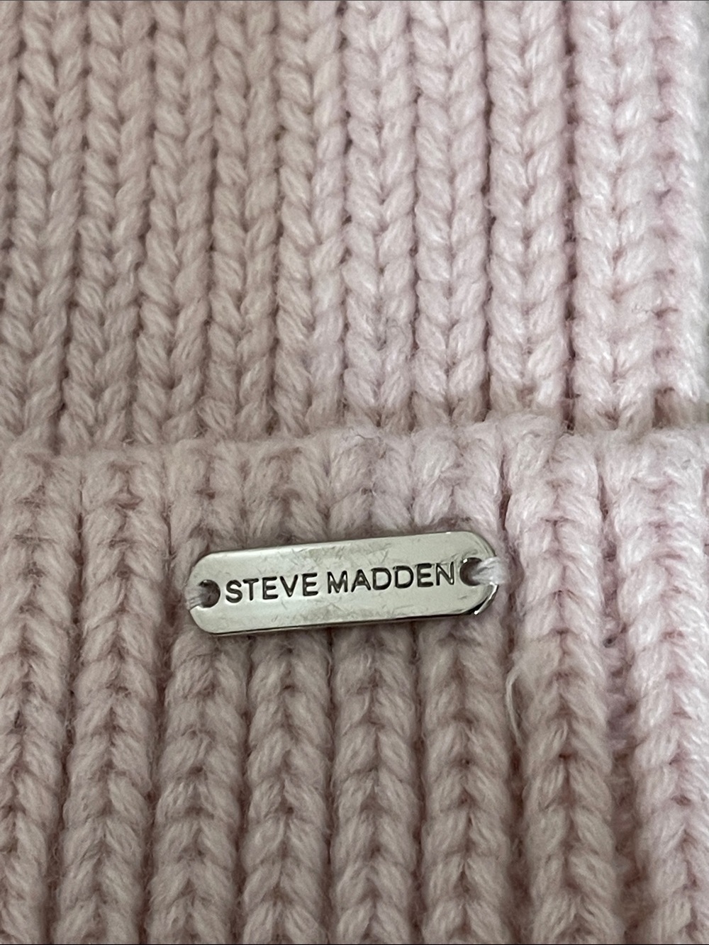 Ladies Pink Pom Pom Beanie Hat - Picture 2 of 5